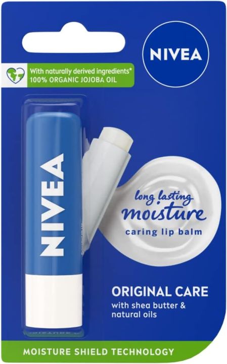 Nivea Long Lasting Moisture Carlng Lip Balm - Shea Butter