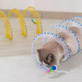Spring Tunnel Multi-channel Interactive Foldable Indoor Portable Durable Foldable Tunnel for Indoor Use Play Pet Enrichment Feline Fun Entertainment.
