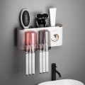 TAGL toothbrush shelf, shelf, tooth cup, electric mouthwash cup, toothbrush cup, home storage, non-perforated bathroom, wall hanging.
