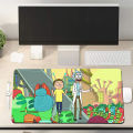 Oversized padded mouse pad, rick and morty cartoon anime peripheral, keypad, study desk pad. 
