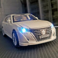 1:24 Toyota Crown Diecast Alloy Car XLG 6 Open Premium Model Vehicle Metal Toy Model Pull back Sound Light. 