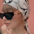 2022 New Fashion Cat Eye Sunglasses Women Vintage Brand Designer Glasses Black Sun Glasses Female UV400 Golden Eyewear.