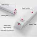 LED Motion Sensor Light 10/20/30/50cm USB Rechargeable Night Light White Yellow Light for Closet, Cabinet, Kitchen, Wardrobe, Cupboard, Bed.