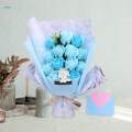 Soap Flower Bouquet bouquet Soap Flower Floral Artificial bouquet Realistic for Home Decor Anniversary Gift Mother's Day Office.