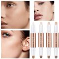 Double Head Highlighter Contour Stick 2 In 1 Professional Makeup Base Foundation Cream Shadow Concealer Pen Face Bronzer. 