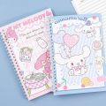 cute 60 Pages A5 Cartoon Sanrio Coil Notebook Mymelody Kuromi Cinnamoroll Journal Notebook Kawaii Diary Sketchbook Office Accessories birthday gift.