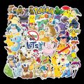Pokemon Psyduck Cartoon Stickers Waterproof Vinyl Decal for Laptop Helmet Bicycle Luggage Guitar Car pokemon go Stickers.