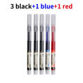 3/5 Pcs Exam Signature Ballpoint Pen 0.5mm Black Blue Ink High Capacity Gel Pens For Writing School Office Stationery Supplies. 