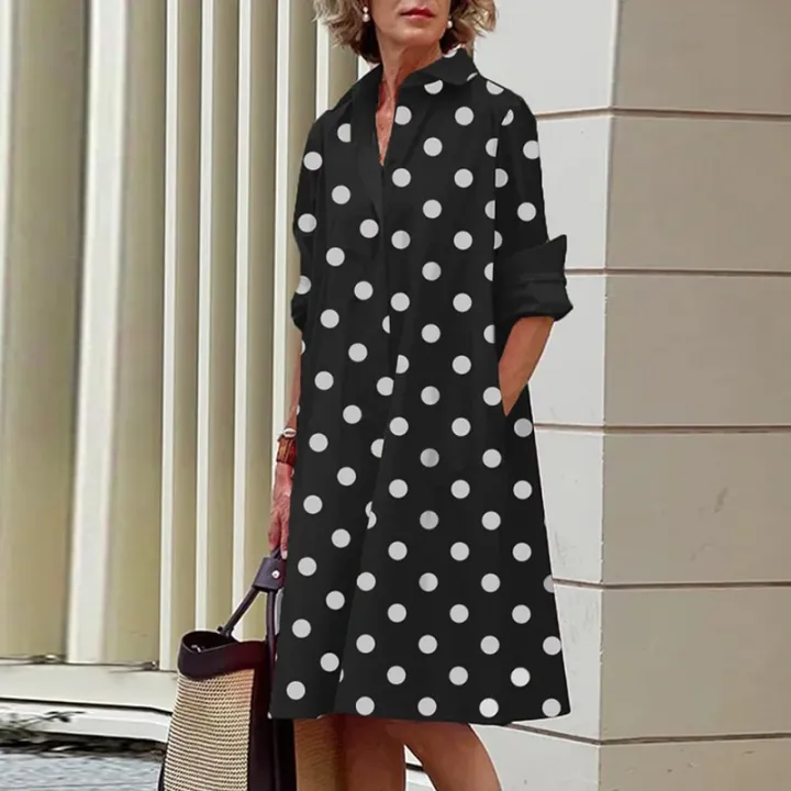 Women%20Simple%20Shirt%20Dress%20Summer%20Vintage%20Elegant%20Solid%20Pocket%20Long%20Sleeves%20Midi%20Dresses%20Female%20Turn-down%20Collar%20Dresses%20Vestidos%20-%20Image%208