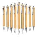 15 Pieces Bamboo Retractable Ballpoint Pen Black Ink 1 mm Office Products Pens Bamboo Ballpoint Pen Wood Ballpoint Pens.