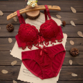 Khapsu Premium Quality Women's Lace pushup wired Bra Panty Set. 
