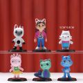 Cute gabys dollhouse anime surrounding characters, hand made toy figurines, PVC tabletop decorations, toys, birthday gifts. 