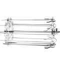 JAERBEE 2X 304 Stainless Steel Rotating Grill Skewers BBQ Grill Cage Air Fryer Lamb Skewers Grill Electric Oven Accessories,25cm. 