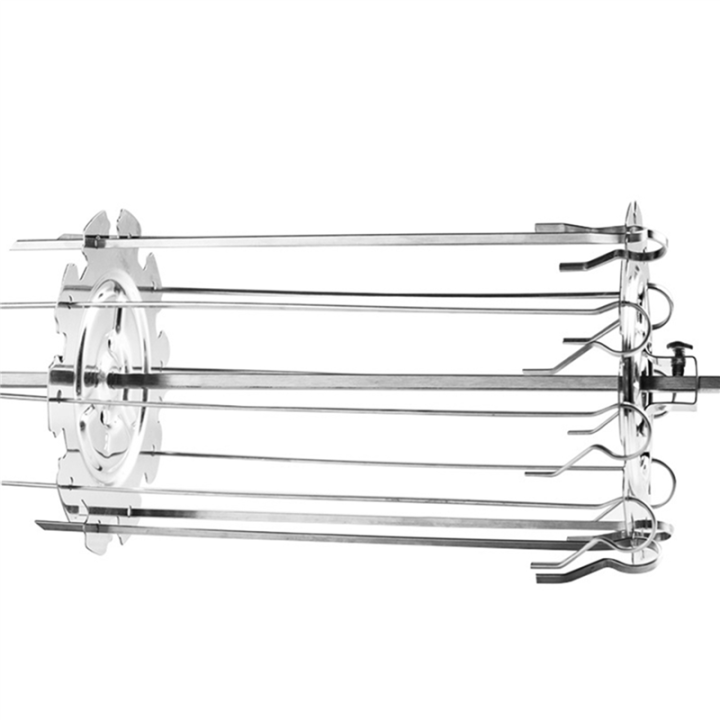 JAERBEE%202X%20304%20Stainless%20Steel%20Rotating%20Grill%20Skewers%20BBQ%20Grill%20Cage%20Air%20Fryer%20Lamb%20Skewers%20Grill%20Electric%20Oven%20Accessories,25cm%20-%20Image%202