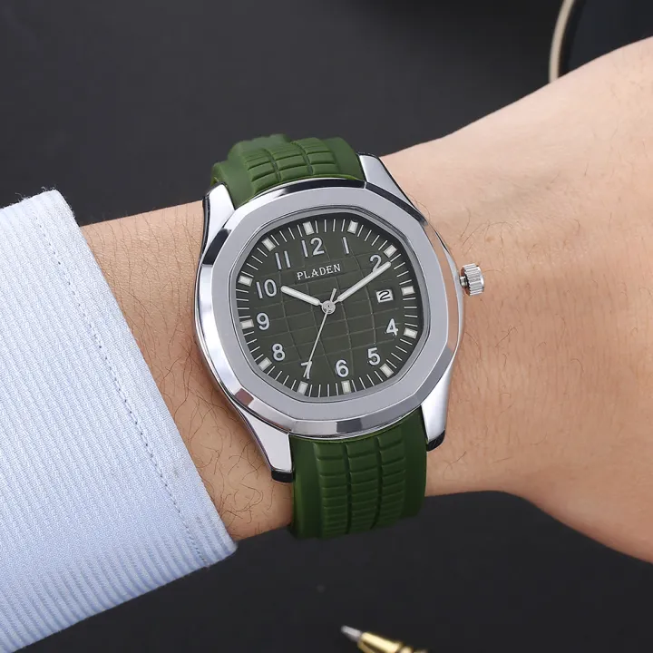 PLADEN%20Watches%20Classic%20Luminous%20Silicone%20Band%20Waterproof%20Quartz%20Watch%20Square%20Business%20Men's%20Watch%20Wholesale%20-%20Image%204