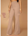 Women Flare Pants, Classic Mid Waist Solid Color Stretchy jorjet Bottom Pants. 
