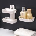 soap holder organizer lagayan ng sabon pang ligo soap organizer Double No Punching Soap Box wiht Seamless Sticker Drain Soap Holder Box Sponge Storage Rack for Bathroom Kitchen Accessories. 