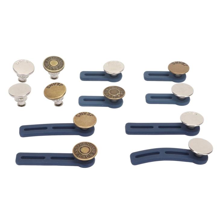 Pants Button Extender, Detachable 12Pcs Soft Silicone Ring Pants Extender Button for Trousers