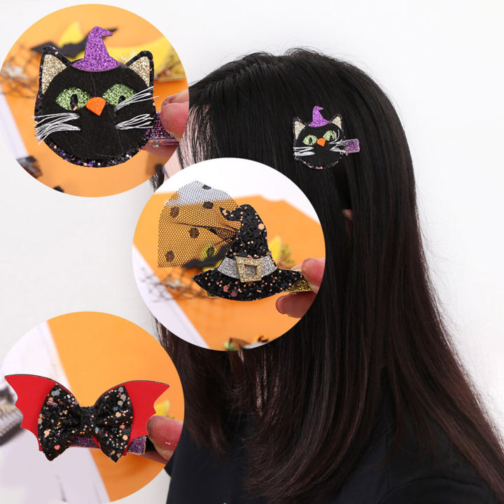 Hair%20Clip%20Creative%20Shape%20Ultra-Light%20Non-Irritation%20Stunning%20Visual%20Effect%20Easy-wearing%20Enhance%20Atmosphere%20Non-woven%20Fabric%20Halloween%20Cartoon%20Hair%20Clip%20Photography%20Prop%20for%20Women%20-%20Image%204