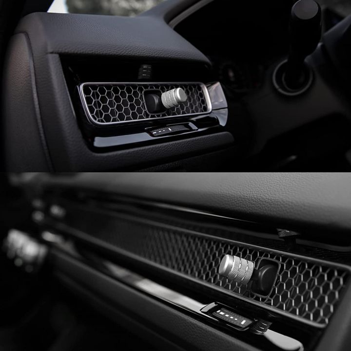 For%2011Th%20Gen%202022%20Center%20Console%20Outlet%20Cover%20Trim%20Cap%20Switch%20Knob%20Ring%20Interior%20Accessories,Silver%20-%20Image%202