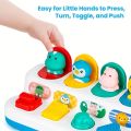 Baby Montessori Toys Pop Up Switch Box Activity Toy for Babies Early Learning Educational Toy for Sorting Colors Animals and Car SnowWhite. 