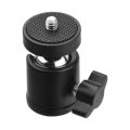 1pc Mini Swivel Ball Head Tripod Head 360 Degree Rotating Mount Base Adapter with Universal 1/4 Inch Screw Mounts for DSLR ILDC Camera DV Tripod Monopod Light Stand  -Tripod Head. 