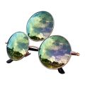 2022 New Third Eye Round Sunglasses Women/Men Reflective Mirrored Black Lens Sun Glasses Three Lenses Eyewear Shades UV400.