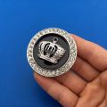 Metal Car Styling Decoration Stickers Crystal Crown Personality Car Body Sticker Accessories. 