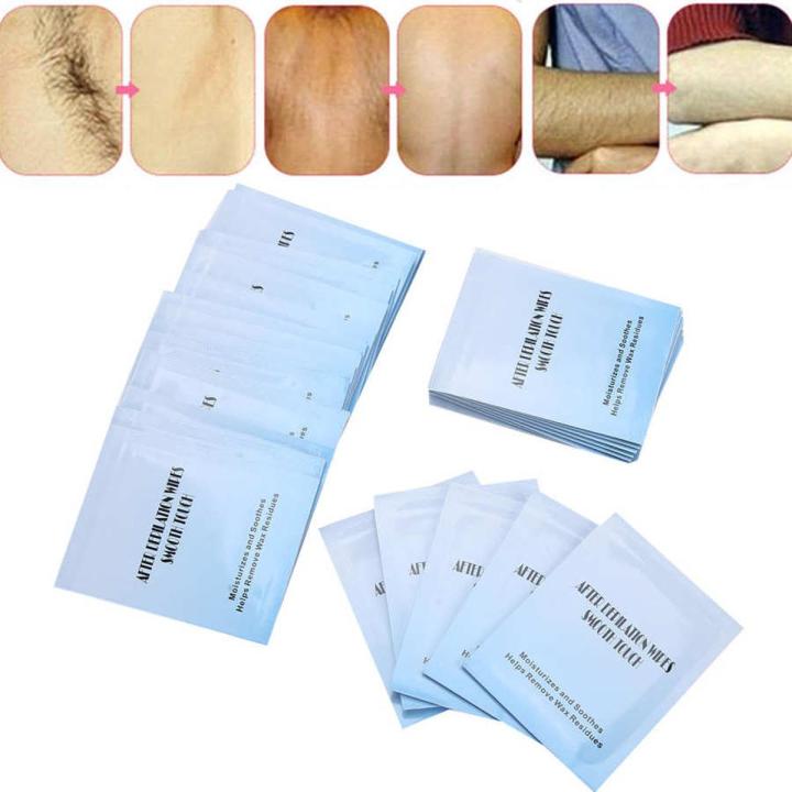 30pcs Wax Removal Wipe Individually Wrapped Wet Tissue Moisten Wax Oil Cleaning Towelette Wax Strips For Hair Removal Tools