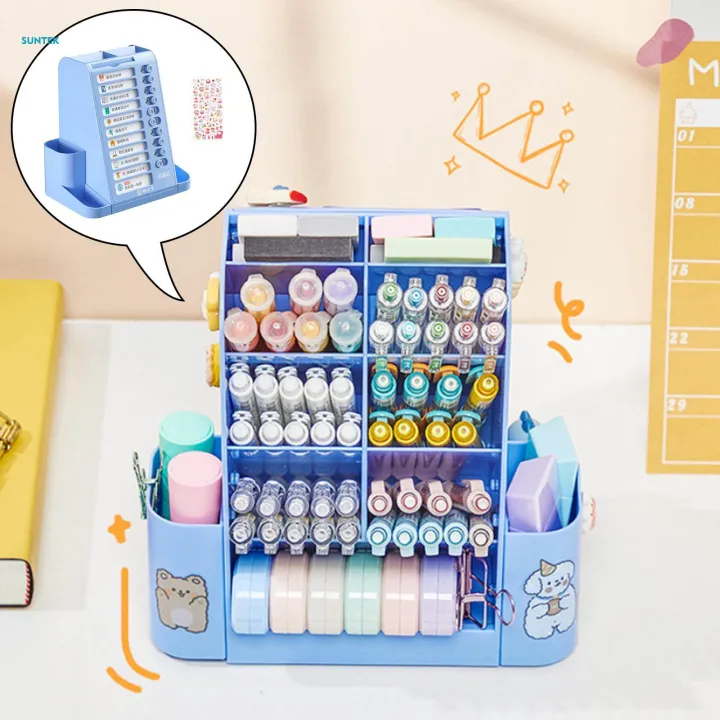 Pen%20Holder%20Desk%20Pencil%20Holder%209%20Compartments%20and%202%20Cups%20Table%20Desktop%20Storage%20Plan%20Column%20Stand%20for%20Bedroom%20Home%20Stationery%20Accessories%20-%20Image%203