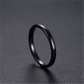 Black Fashionable Round Stainless Steel Finger Ring For Men. 