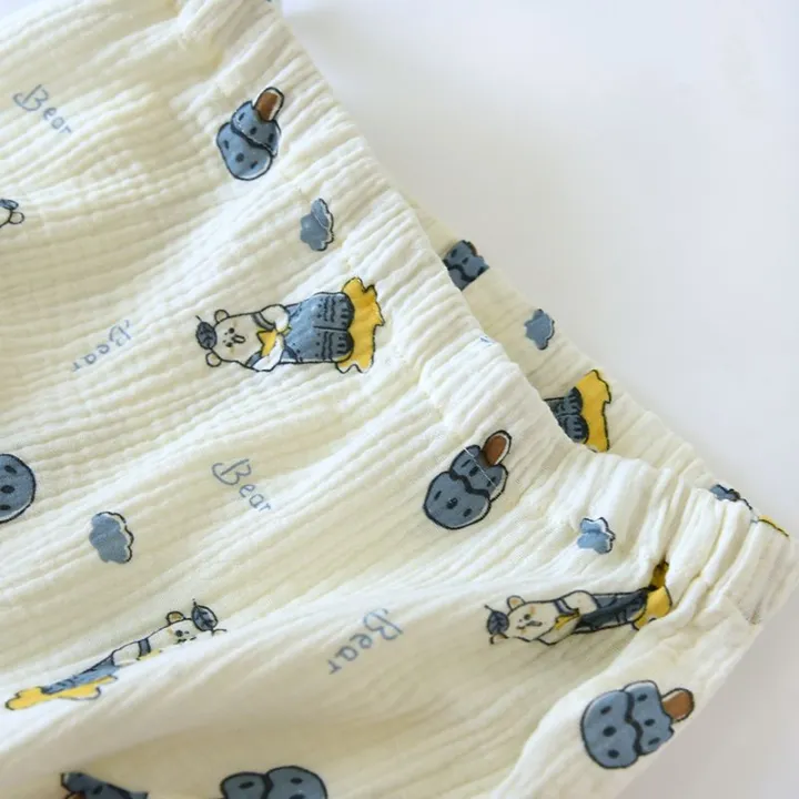 Maternity%20Pajamas%20Spring%20and%20Autumn%20Thin%20Cotton%20Crepe%20Adjustable%20Waist%20of%20Trousers%20plus%20Size%20Postpartum%20Summer%20Belly%20Support%20Home%20Pants%20-%20Image%203