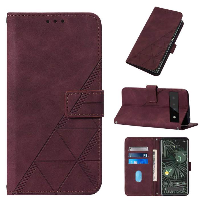 Business%20Phone%20Case%20For%20Google%20Pixel%206%20Pro%20Case%20Skin%20Feeling%20PU%20Leather%20Flip%20Case%20With%20Card%20Slot%20Bracket%20Shockproof%20Design%20-%20Image%209