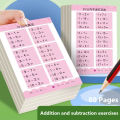80 Pages Arithmetic Exercise Books Addition Subtraction Handwritten Workbook Mathematics Supplies for Children Notebooks. 