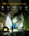 PHILIPS Torch Light Zoomable, 1200mAh Handheld Flashlight Rechargeable, 200 Lumens, Portable Led Flash Light for Home, Camping, Hiking, Emergency.