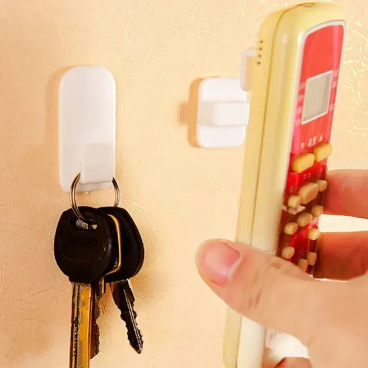 2%20Pair%20(4Pcs)%20Self%20Adhesive%20Plastic%20Hooks%20Holder%20Remote%20Control%20Sticky%20Hook%20Hanger%20TV%20Air%20Conditioner%20Key%20Wall%20Storage%20-%20Image%207