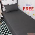 Cotton Bed Sheet (5x6.66Feet) With Matching Pillow Covers - Flat Sheet - Hand Washable.