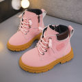 Boys' Spring and Autumn Baby Single Boots, New High-top Booties, Children's Martin Boots, Girls' Korean Trendy Casual Leather Boots. 