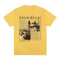 slowdive Men's clothing short sleeved pure cotton T-shirt Men's fashion breathable minimalist T-shirt Japanese anime pattern. 