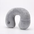 New U Shaped Travel Pillow Car Air Flight Inflatable Pillows Neck Support Headrest Cushion Soft Nursing Cushion.