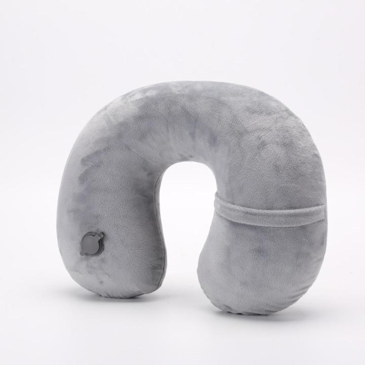 New U Shaped Travel Pillow Car Air Flight Inflatable Pillows Neck Support Headrest Cushion Soft Nursing Cushion