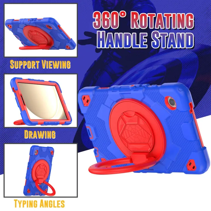 Spider%20Rotation%20Handle%20Silicone%20Hybrid%20PC%20Tablet%20Case%20For%20Samsung%20Galaxy%20Tab%20A9%20-%20Image%205
