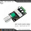 DC Motor Speed Controller or DC Fan PWM Adjustable Variable Speed Controller Module 6V 12V 24V 28V 3A 80W PWM Volt Regulator Switch Tool..