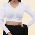 Crop top full sleeve fashionable blouse for women's.. 