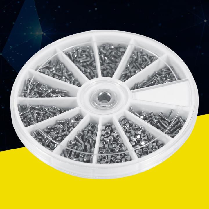 600Pcs%20M1/M1.2/M1.4/M1.6%20Small%20Screw%20Nut%20Assortment%20Kit%20Pan%20Head%20Cross%20Screw%20Hex%20Nut%20Set%20For%20Watches%20Glasses%20Motherboard%20Repair%20-%20Image%203