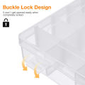 36 Grids Plastic Organizer Box Clear Beads Storage Container Jewelry Box with Adjustable Dividers for Thread Craft. 