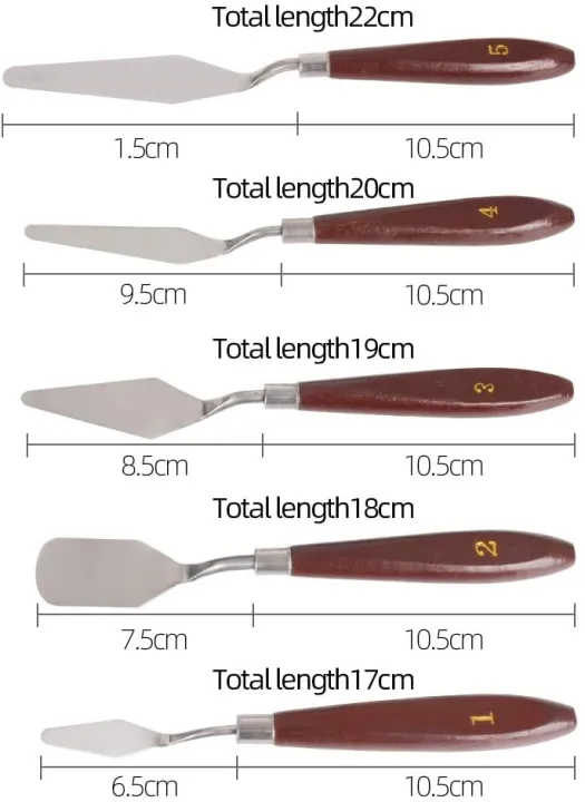 5%20Pieces%20Painting%20Stainless%20Steel%20Palette%20KnifeBrush%20Set%20-%20Image%203