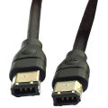 Black IEEE 1394 Firewire 400 to Firewire 400 Cable,6 Pin Male - 10 FT. 