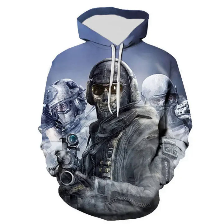 Call of Duty Pattern Printed Men's Autumn Winter Hoodie