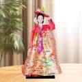 Korean Geisha Doll Cute Folk Ethnic Ornament Decor Female Statue Hanbok Doll. 